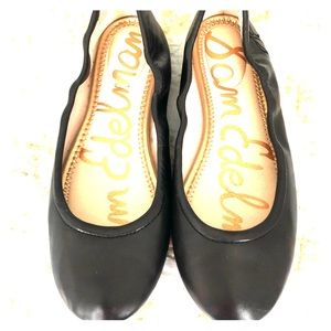 Sam Edelman Size 5 Fritz Black Leather Flats